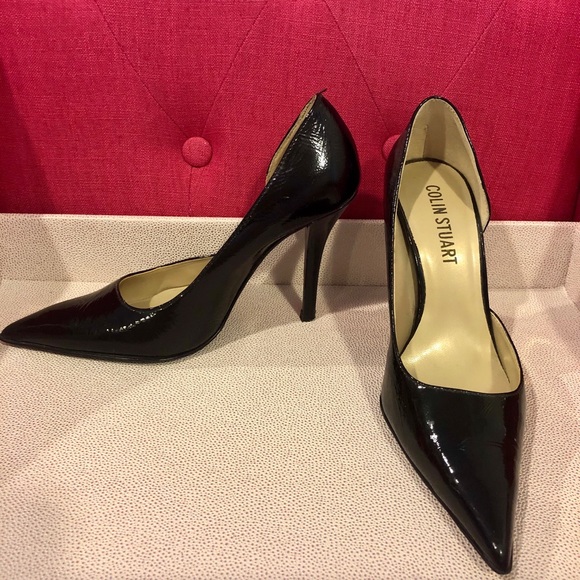 Colin Stuart black shiny heels - Size 7 - Picture 2 of 4